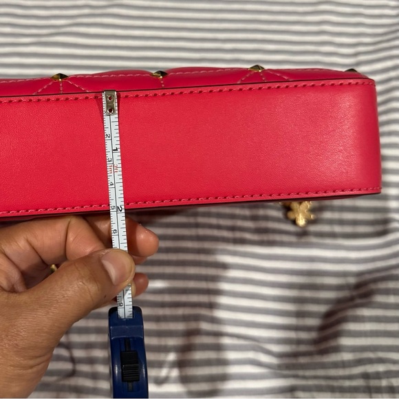Michael Kors Red Quilted Crossbody Bag - Picture 7 of 9